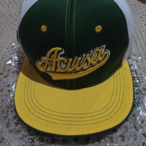 260cb6a9-aeef-48cc-a7f6-4f64ec426f74 Casquette à visière plate brodée ACUSA Sports, unisexe, chapeau de soleil tendance, hip-hop, tissu en tricot acrylique, lavage à la main uniquement, léger toutes saisons avec thème de film, non extensible, motif imprimé alphabet