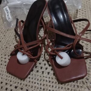 Sandale haute marron