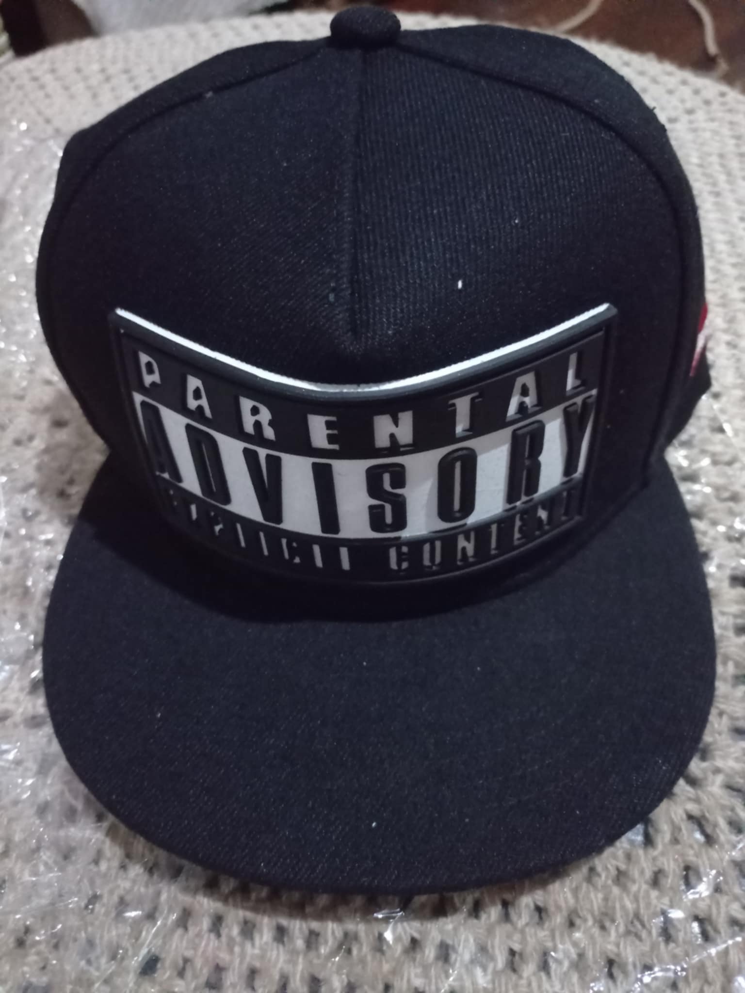 1 Casquette Snapback Hip-Hop pour Hommes Audacieux - Design "AVIS PARENTAL" en Plusieurs Couleurs, Acrylique & Polyester Léger, Style Décontracté avec Dos en Maille pour l'Extérieur, Casquette Hip Hop – Image 3